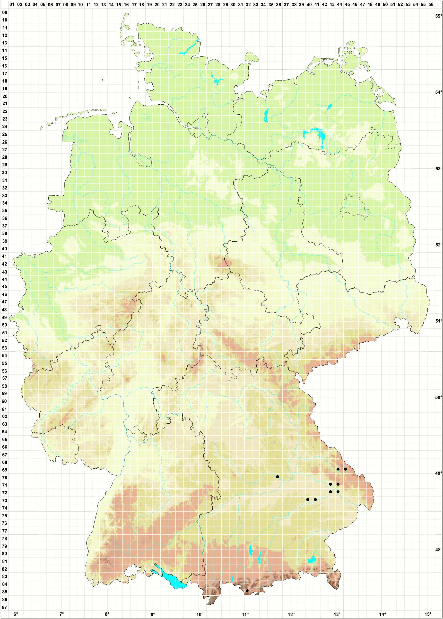 Karte Privatherbarium H. Göding