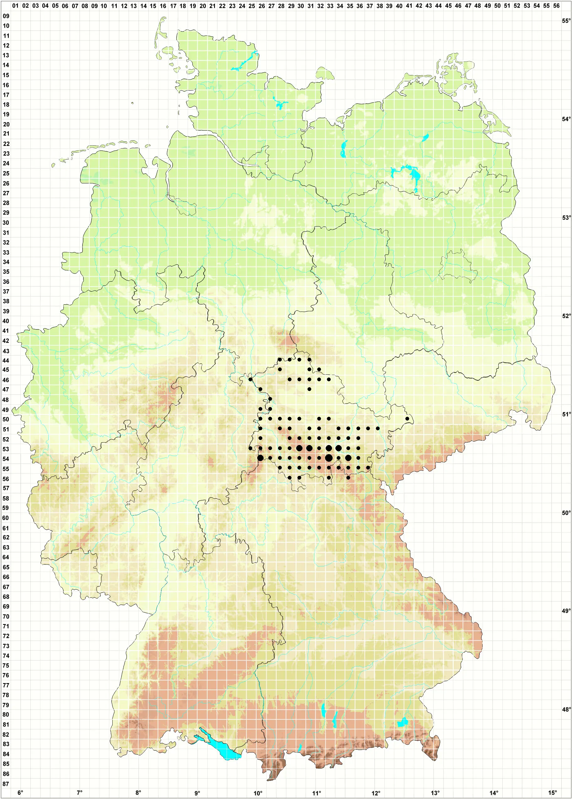 Karte Privatherbarium H. Grünberg